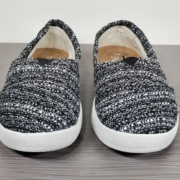 TOMS 'Avalon' Boucle Slip-on Shoes, Black Textile, Womens Size 5 / 35.5 - Picture 2 of 11